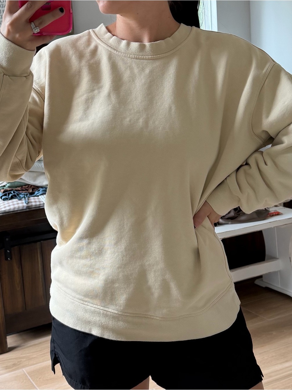 Lululemon Classic Cream Crewneck Sweatshirt - Women's Sweater